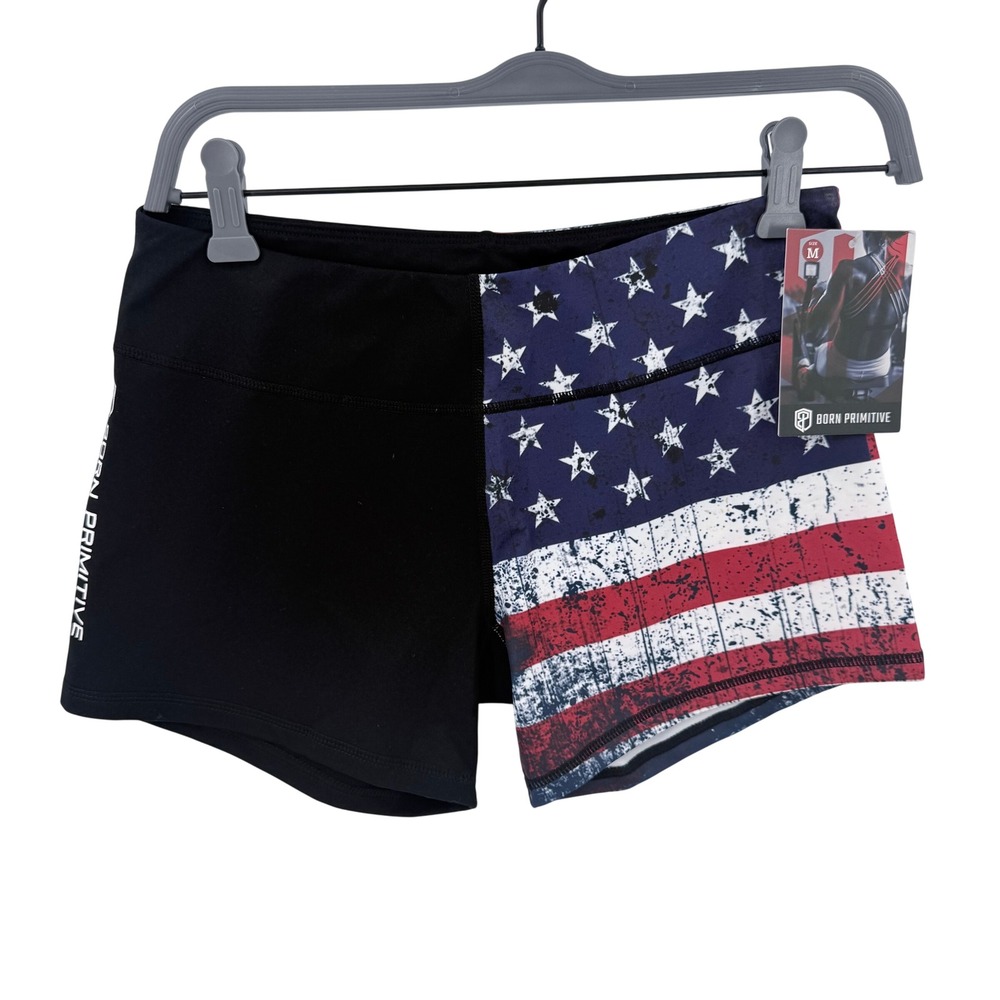 Born Primitive Double Take Booty Shorts Patriot Edition American Flag Mens M NWT